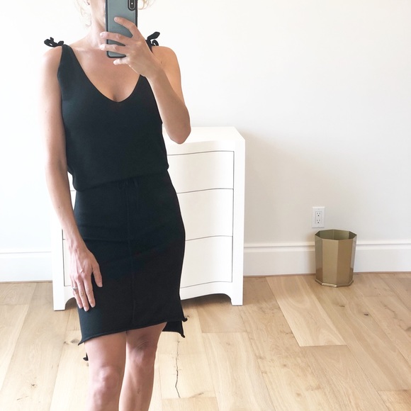 🟡 SALE! NAPA Black Sleeveless Shoulder Tie Dress - Picture 2 of 5